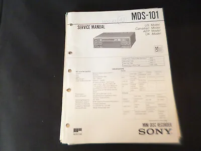 Kaufen Original Service Manual Schaltplan Sony MDS-101 • 11.90€