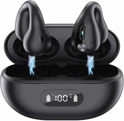 Kaufen Bluetooth 5.3 Kopfhörer Ear Clip Knochenschall Ohrhörer Mit  Ladebox + Anzeige • 16.99€
