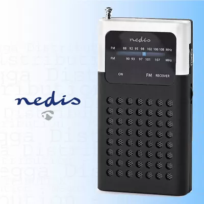 Kaufen Nedis Personal Tragbarer Taschenformat Mini FM Radio Receiver 3,5 Mm Buchse + Lautsprecher • 5.59€