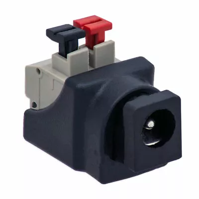 Kaufen DC Stecker Hohlbuchse Kurz 5,5mm >2,1mm Terminal Block 2-Pin Adapter Druckklemme • 20.99€