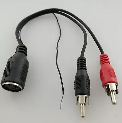 Kaufen 20 Cm Y Kabel Adapter 2 X Cinch Stecker Auf  1 X 5 Polige DIN-Kupplung + MASSE • 6€