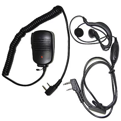 Kaufen HQRP Set: 2-Pin Mini Lautsprecher Mikrofon + Hörer Headset Für Kenwood. TK Serie • 26.80€