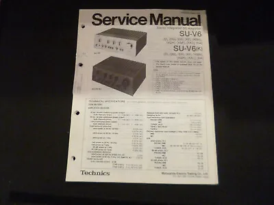 Kaufen Original Service Manual Schaltplan Technics SU-V6 • 12.50€