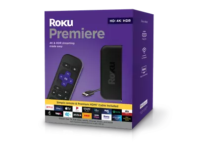 Kaufen Roku Premiere Streaming Media Player Schwarz 4K Ultra HD Wi-Fi Brandneu • 54.63€