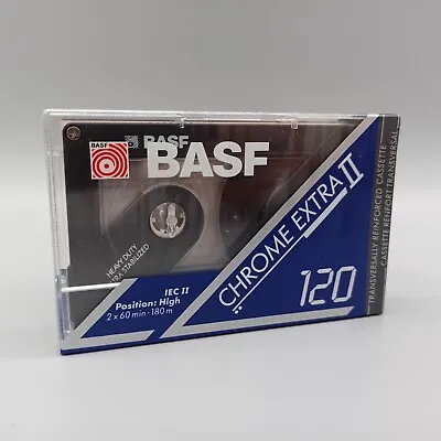 Kaufen BASF MC CE II 120 Chrome Extra II Kassette Audio Tape 2x 60 Min NEU Sealed Folie • 24.95€