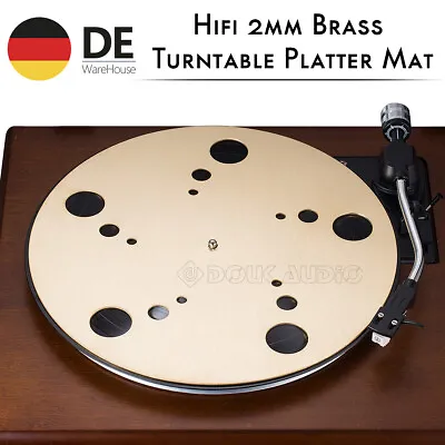 Kaufen LP Vinyl  Record Player Slipmat Brass Turntable Platter Mat Plattenteller-Matte  • 99.99€