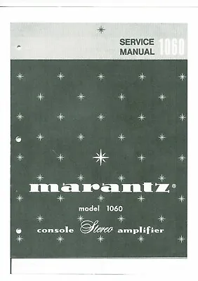 Kaufen Marantz Service Manual  Für Model 1060 Englisch Copy • 11€