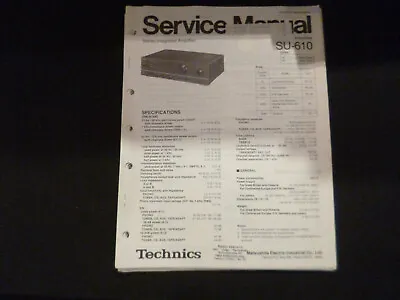 Kaufen Original Service Manual Schaltplan Technics SU-610 • 12.50€