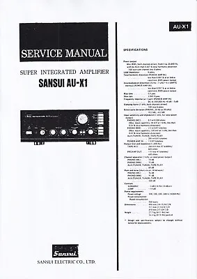Kaufen Service Manual-Anleitung Für Sansui AU-X1  • 10€