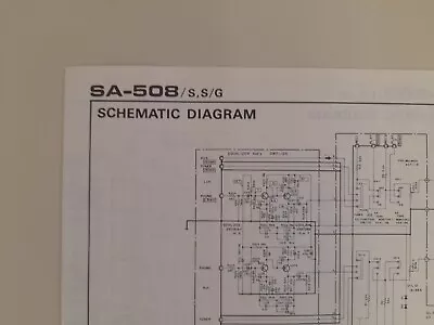Kaufen Pioneer SA-508 Original Schaltplan • 6€