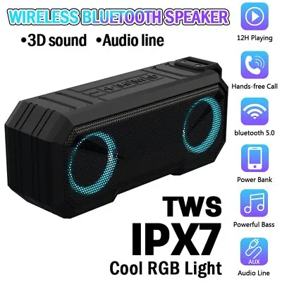 Kaufen 2*8W Bluetooth5.0 Lautsprecher Boxen Speaker Musik Super Klang Sound Outdoor AUX • 28.99€