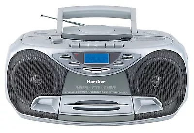 Kaufen Karcher RR 510 Boombox Stereoanlage CD MP3 USB Kassette Tragbar • 29.99€
