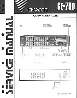 Kaufen Kenwood Original Service Manual Für GE-700 • 5.45€