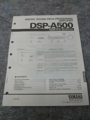 Kaufen YAMAHA DSP-A500 Servicemanual • 5.55€