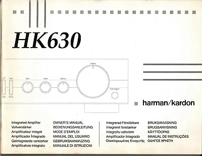 Kaufen Harman/Kardon HK630 - Owner's Manual - 11 Language Version • 9.90€