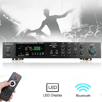 Kaufen 220V Mini Verstärker Stereo Bluetooth HIFI Digital Bluetooth USB FM Audio 600W • 60€