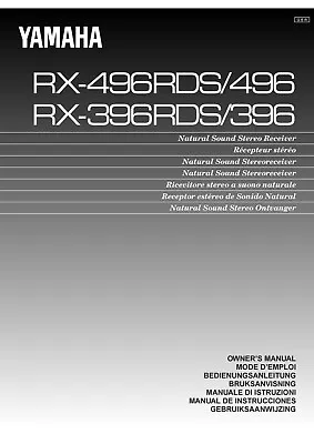 Kaufen Bedienungsanleitung-Operating Instructions Für Yamaha RX-396, RX-496  • 10.50€