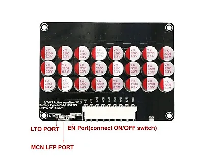 Kaufen 6A BMS Active Balancer Board Li-Ion Lifepo4 LTO Akku Kondensator Equalizer • 48.46€
