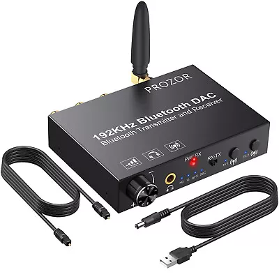 Kaufen PROZOR 192kHz Digital Zu Analog Konverter Audio Bluetooth Empfänger Optisch AptX • 47.99€