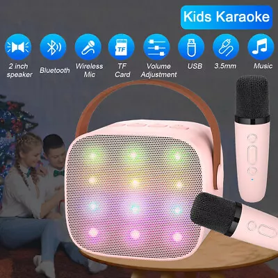 Kaufen LED Karaoke Maschine Bluetooth Mikrofon KTV Anlage Karaoke Lautsprecher Geschenk • 17.99€