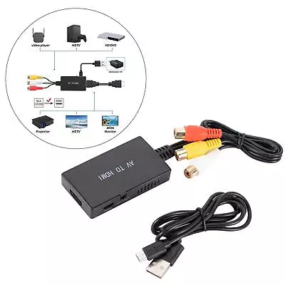 Kaufen RCA Zu HDMI Konverter Composite Zu HDMI Adapter 1080p PAL NTSC Projektor • 11.04€