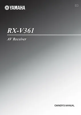 Kaufen Bedienungsanleitung-Operating Instructions Für Yamaha RX-V361  • 14€