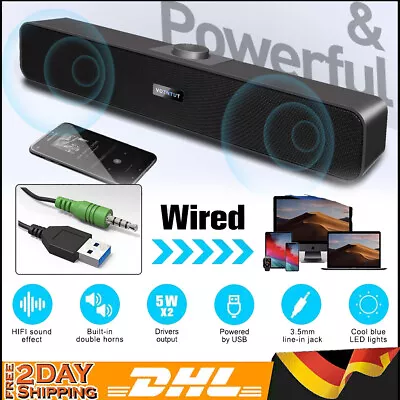 Kaufen Soundbar 360° Surround Subwoofer Wireless Bluetooth Heimkino System Lautsprecher • 17.99€