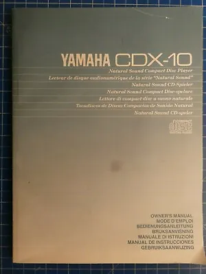 Kaufen YAMAHA CDX-10 Natural Sound Compact Disc Player Owner's Manual H6543 • 9.95€