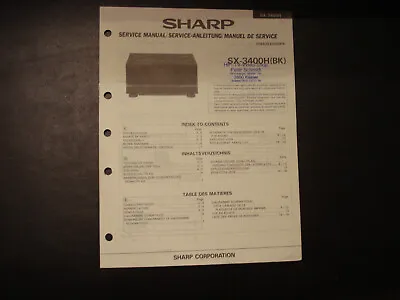 Kaufen Original Service Manual Schaltplan Sharp SX-3400H • 12.50€