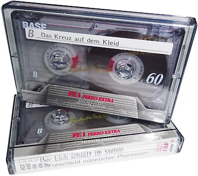 Kaufen 2x Audio MC Kassette Cassette BASF FE I 60 Min Type Position Normal Bespielt • 4€