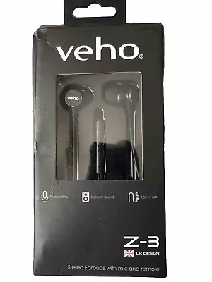 Kaufen Veho Z3 Geräuschisolierende Stereo-Ohrhörer Mit Flachem Flex Anti-Tangle-Kabel/Inline • 18.53€