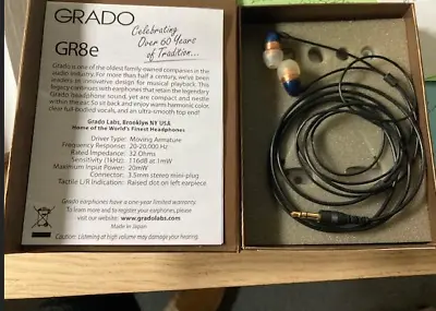 Kaufen Grado GR8e Labs In-Ear Headphones  Kopfhörer Stereo Hi Fi • 79€