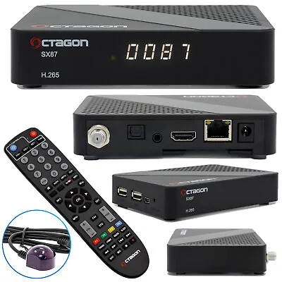 Kaufen Receiver OCTAGON SX87 Full-HD DVB-S2 IPTV SAT IP HEVC H.265 Multistream LAN TV • 67.90€