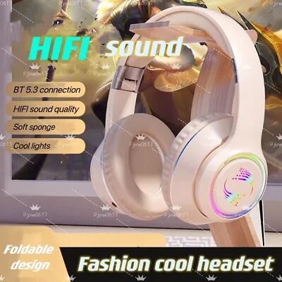 Kaufen Kabellose Bluetooth Kopfhörer Mit Geräuschunterdrückung Over-Ear Ohrhörer 5.3 UK • 16.32€
