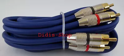 Kaufen Cinch Audio Kabel High End 1,5m Hifi 99,99% Kupfer Neu Cinchkabel Blau Chinch • 9.99€