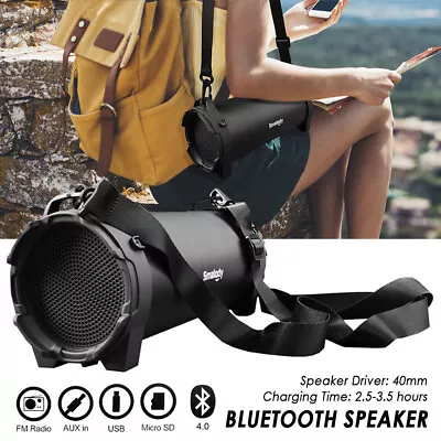 Kaufen Tragbarer Bluetooth Lautsprecher Musikbox Premium Subwoofer Radio USB 1200 MAh • 22.88€