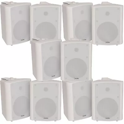 Kaufen 10x 90W Weiße Wandmontage Stereo Lautsprecher 5,25 Zoll 8 Ohm Qualität Heim Audio Musik • 441.14€