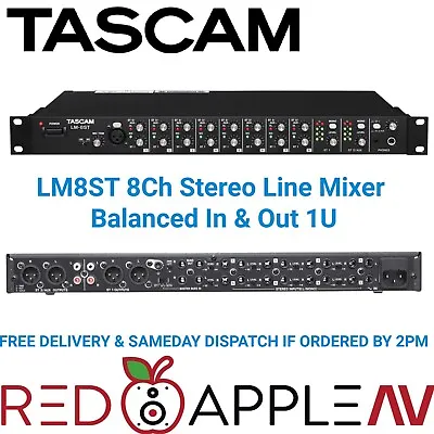 Kaufen Tascam LM-8ST Stereo 8Kanal Line Mixer Mit Extra Mikrofon/Line XLR Eingang 1 HE • 480.33€