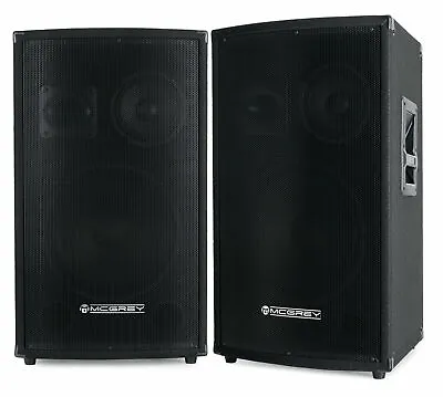 Kaufen Paar DJ PA 3-Wege Lautsprecher Box Set Bühnen Monitor 12  (30cm) Subwoofer 1200W • 205.80€