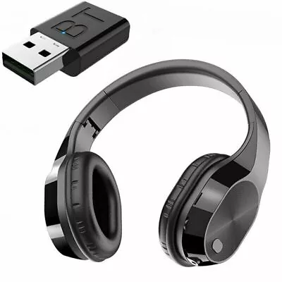 Kaufen Bluetooth Kopfhörer Over Ear Kabellos HiFi Stereo TV Headset Mikrofon Mit Sender • 14.99€