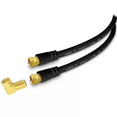 Kaufen 5m Sat Winkel Kabel Anschlusskabel Schwarz Satkabel 135dB Digital 4K HD UHD 5 M • 9.15€