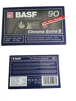 Kaufen BASF CHROME EXTRA II 90.Audio-Cassette,MC,Leer Kassette.Neu&Ovp. • 10€