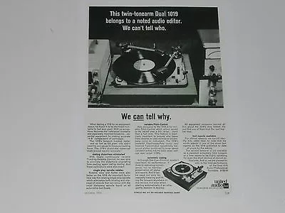 Kaufen Dual 1019 Plattenspieler Ad, 1966, Artikel, Info, 1 Page • 7.98€
