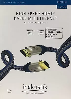 Kaufen Inakustik High-Speed HDMI-Kabel 3,0 M • 20.90€