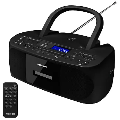 Kaufen MEDION MD43429 E65010 Boombox UKW Stereo Radio CD Kassette MP3 USB AMS 2x 30W • 89.90€