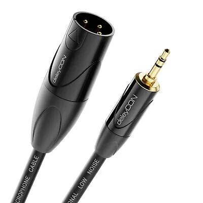 Kaufen 2m Mikrofonkabel XLR Stecker Zu 3,5mm Klinke Stecker HiFi Audio Kabel Mikrofon • 7.79€