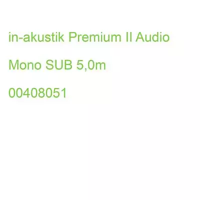 Kaufen In-akustik Premium Audio Mono SUB 5,0m 00408051 (4001985513253) • 36.16€