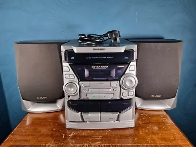 Kaufen Sharp CD-BA1200H Mini Hifi Komponentensystem CD Kassette Radio Player Silber • 57.53€