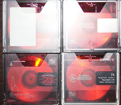 Kaufen 4x SONY MINI DISC - 74 MIN. - DIGITAL AUDIO RECORDABLE MD - GEBRAUCHT - ROT • 9.99€