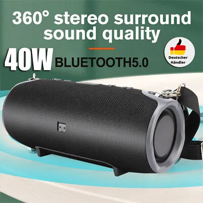 Kaufen Neu 40W Tragbarer Wireless Bluetooth Lautsprecher Stereo Subwoofer SD Musicbox~ • 23.28€